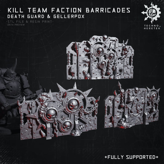 Death Guard Faction Barricades for Kill Team - STL File Pack