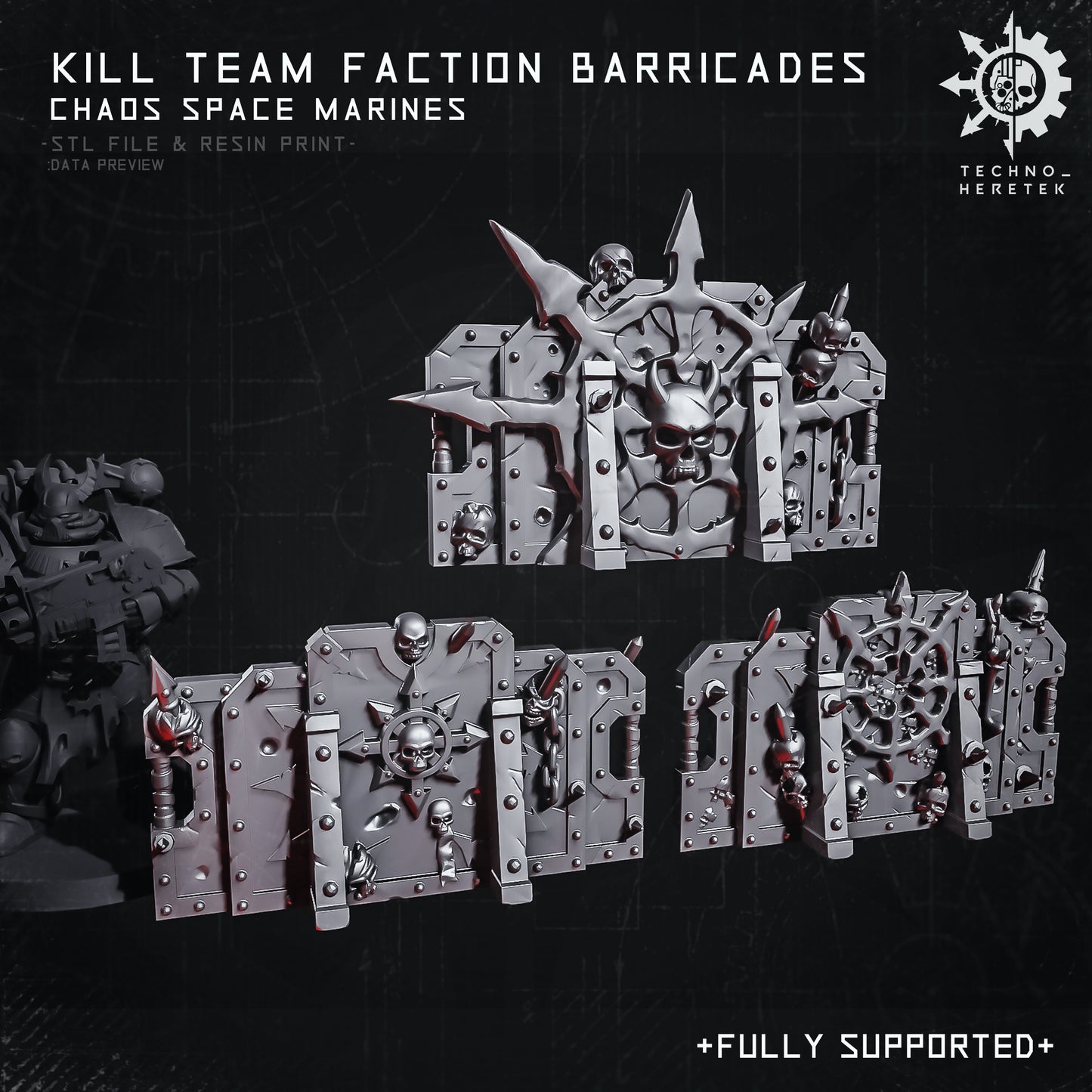 Chaos Space Marines Faction Barricades