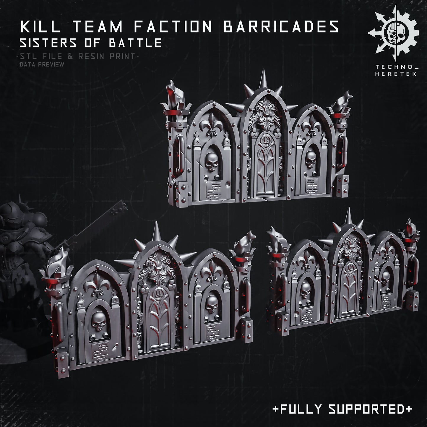 Sisters of Battle Faction Barricades for Kill Team - STL File Pack
