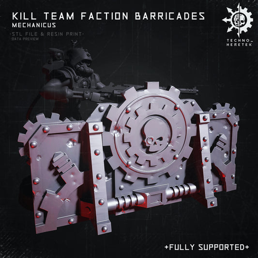 Mechanicus Faction Barricade for Kill team - STL File Pack