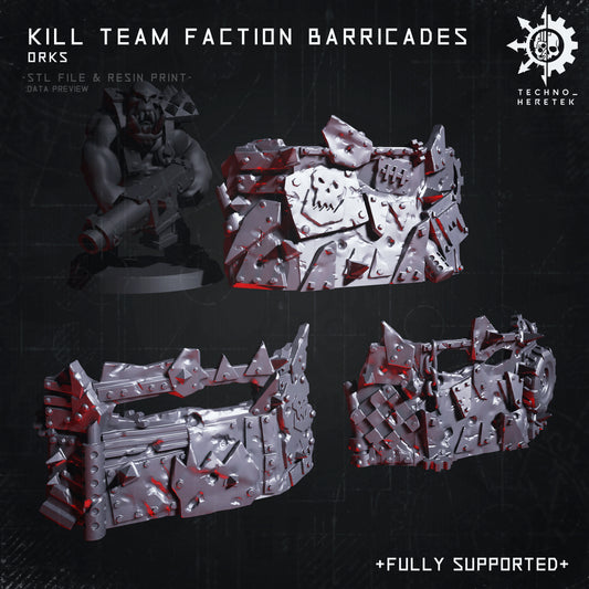 Ork Faction Barricade for Kill team - STL File Pack