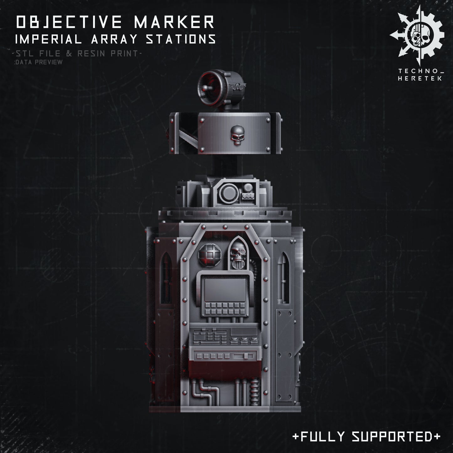 Imperial Objective Marker - Relay Stations  - for Narrative Wargame tabletop