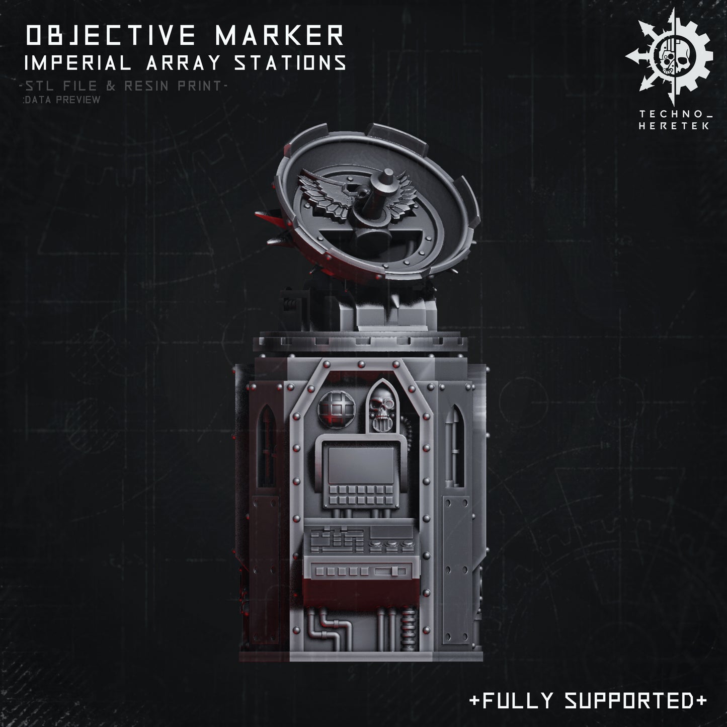 Imperial Objective Marker - Relay Stations  - for Narrative Wargame tabletop