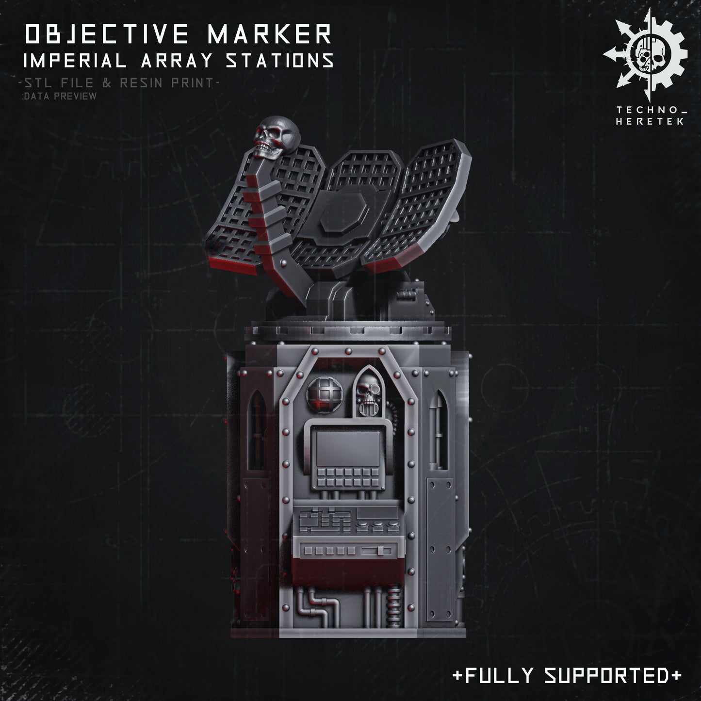 Imperial Objective Marker - Relay Stations  - for Narrative Wargame tabletop