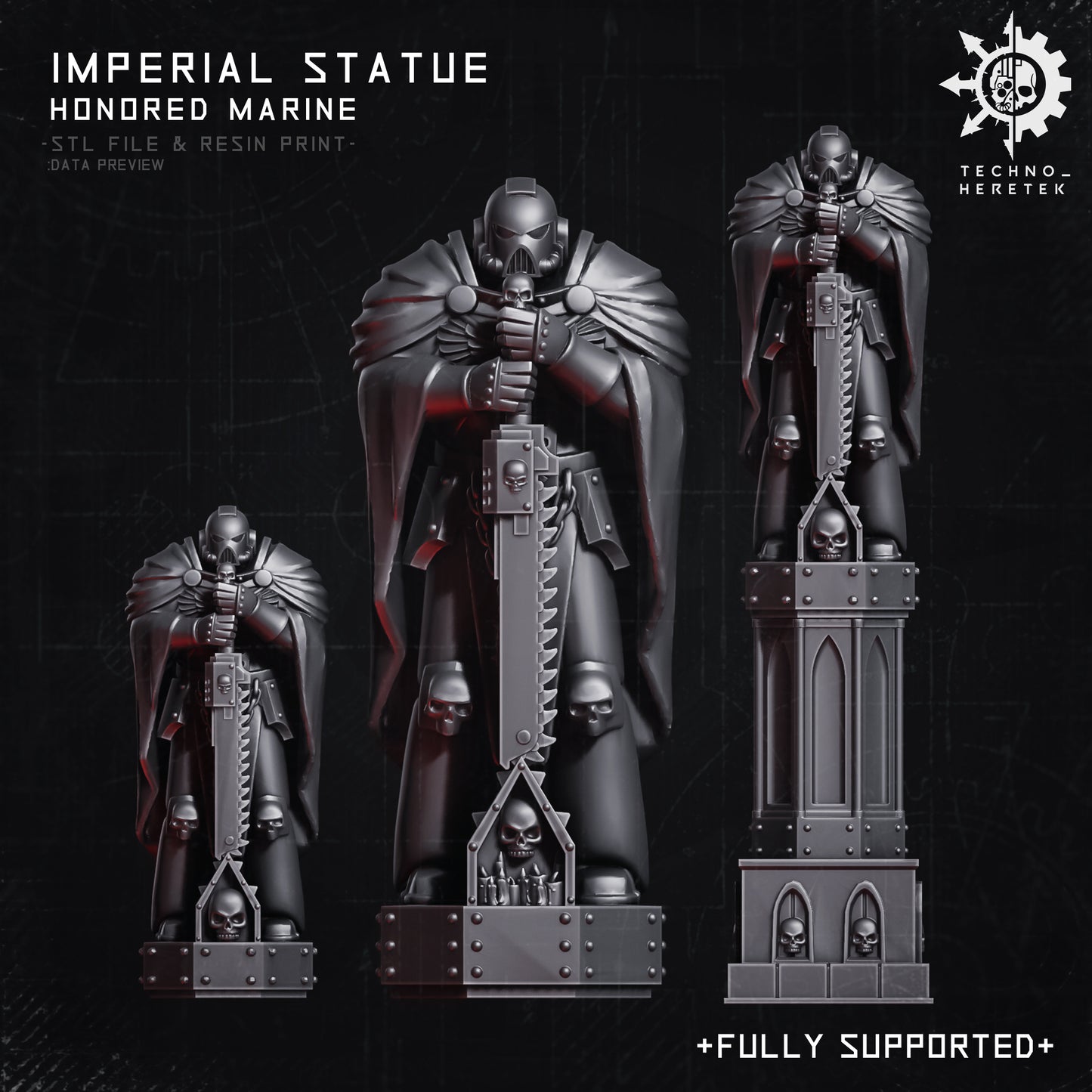 Imperial Statue - Honored Marine - STL File Pack