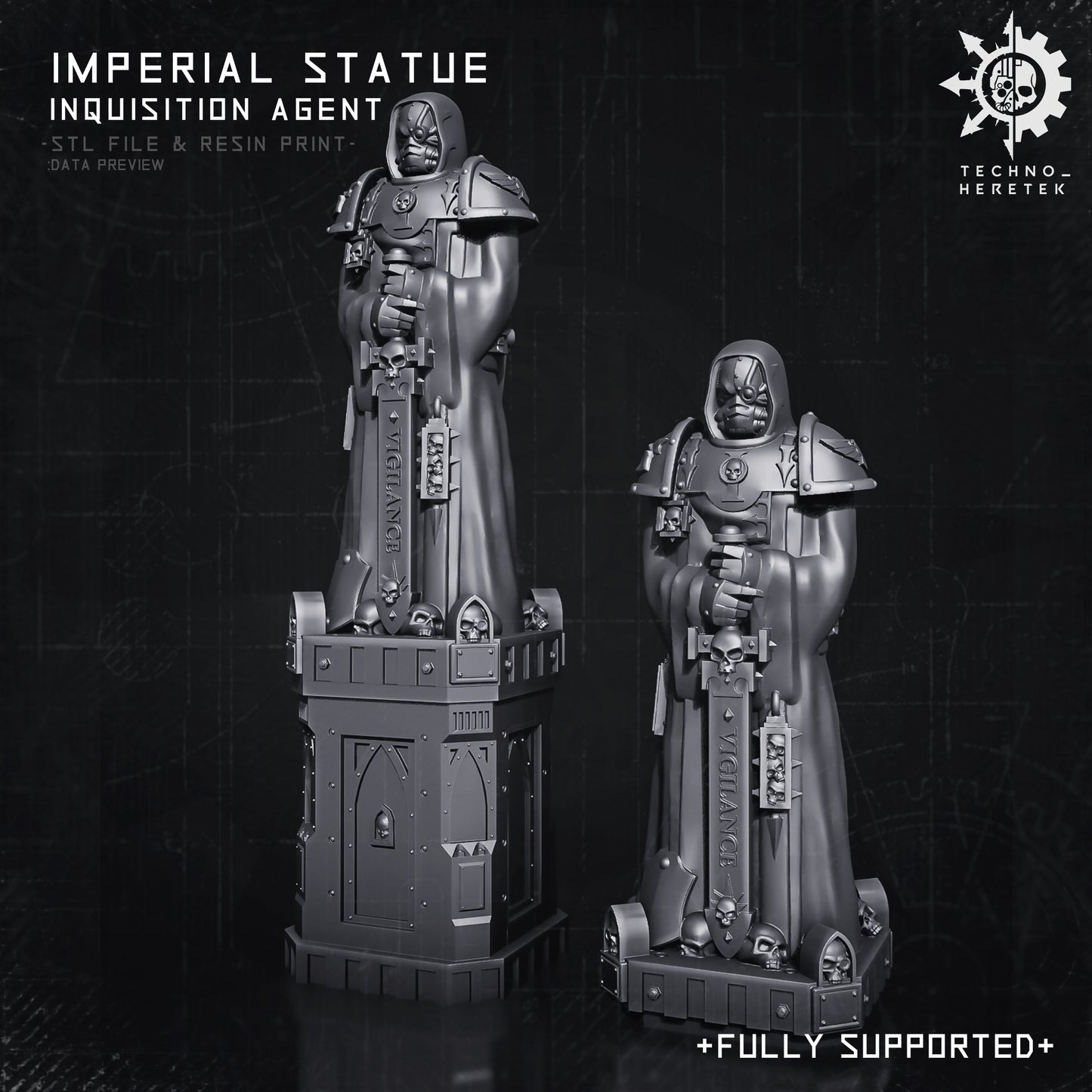 Imperial Statue - Inquisition Agent - STL File Pack
