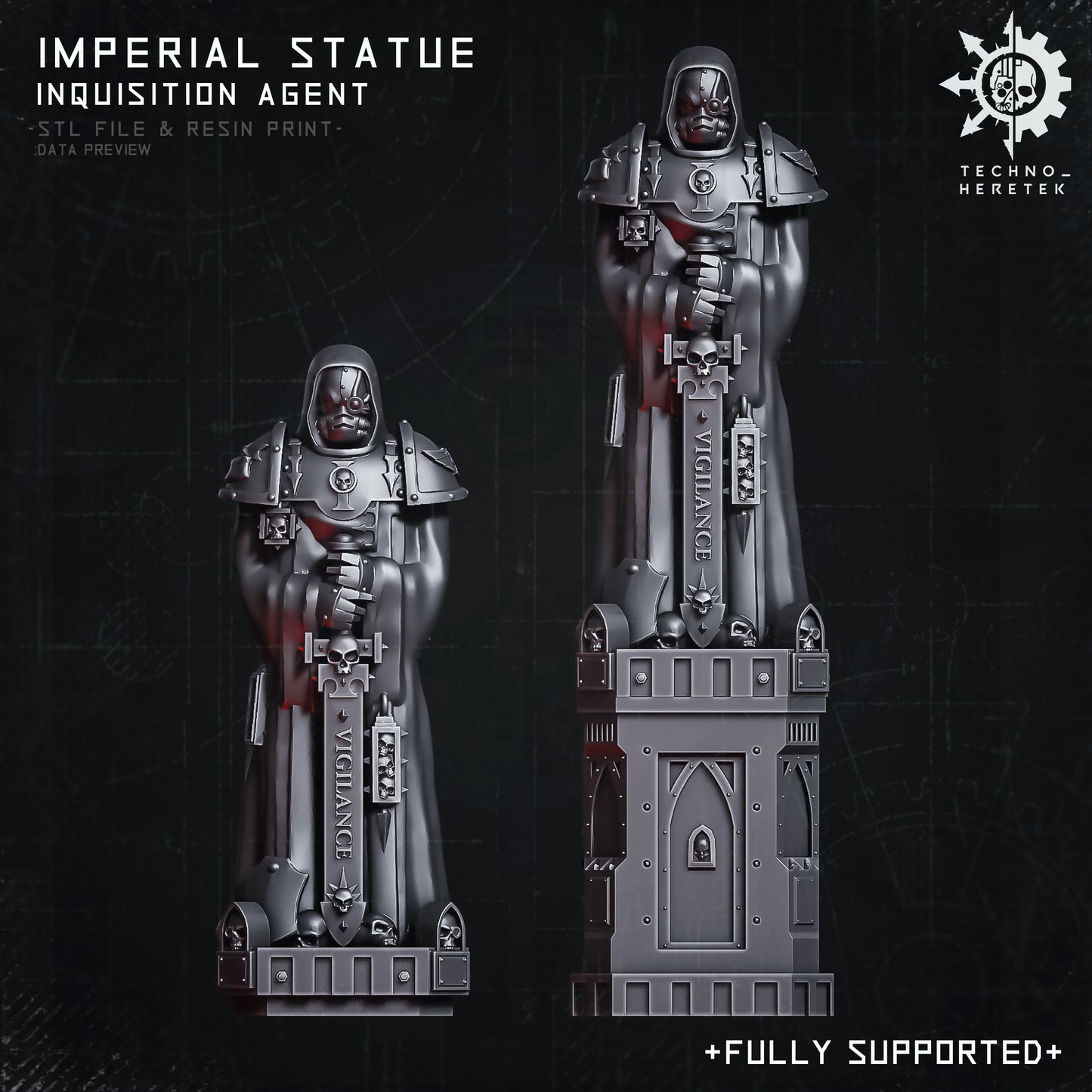 Imperial Statue - Inquisition Agent - STL File Pack