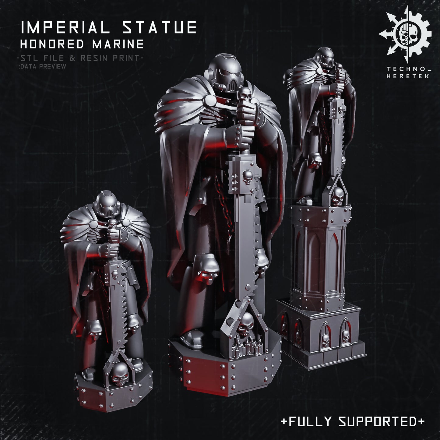 Imperial Statue - Honored Marine - STL File Pack