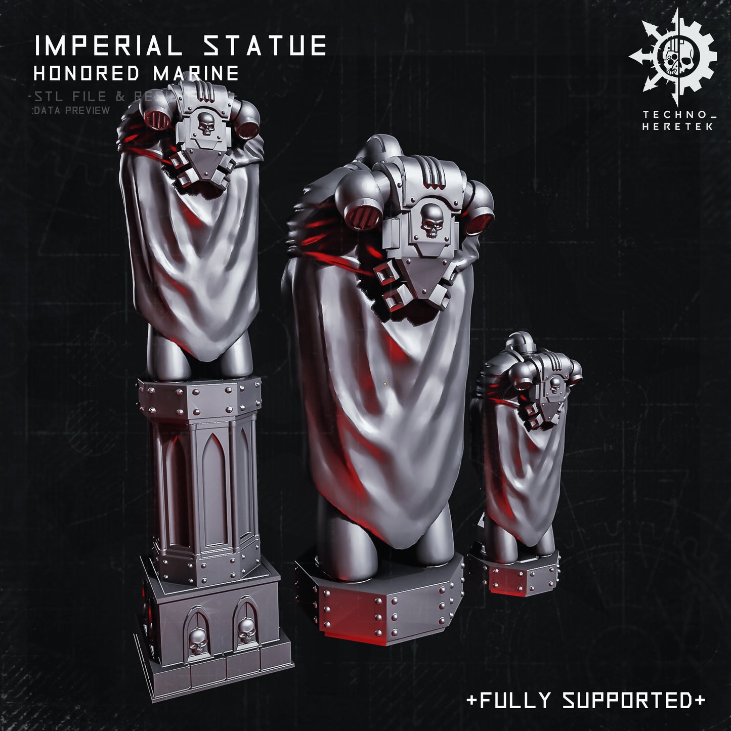 Imperial Statue - Honored Marine - STL File Pack