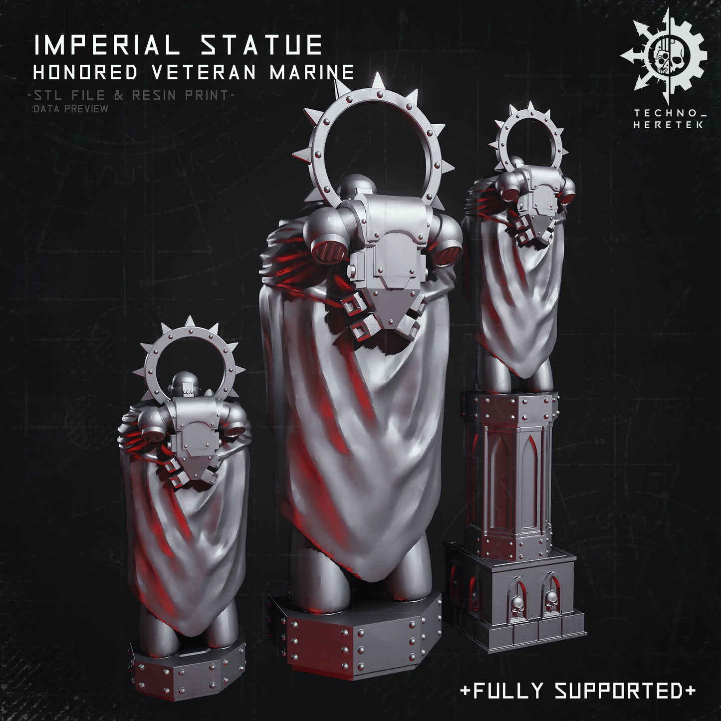 Imperial Statue - Honored Veteran Marine - STL File Pack