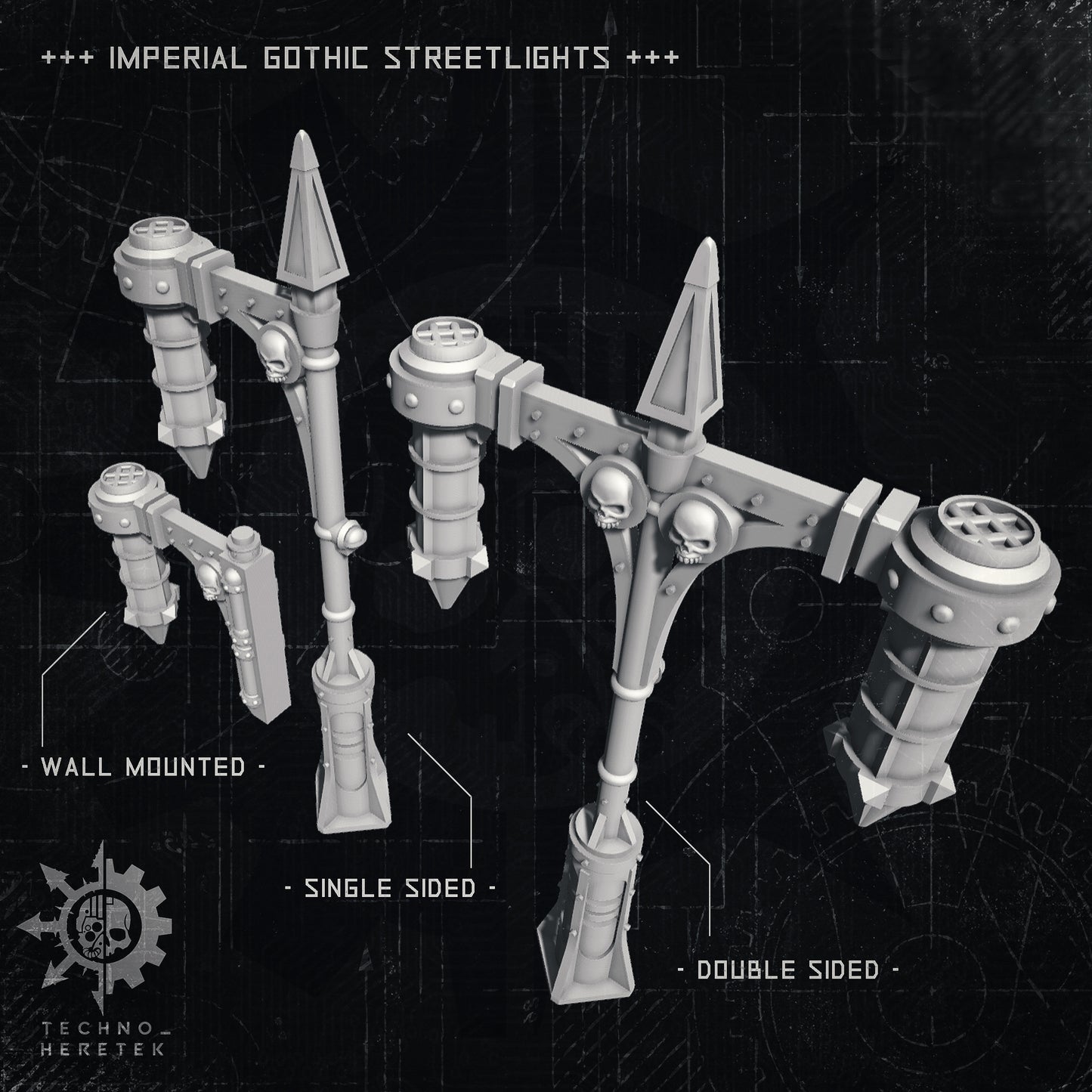 Imperial Gothic Streetlights - STL File Pack