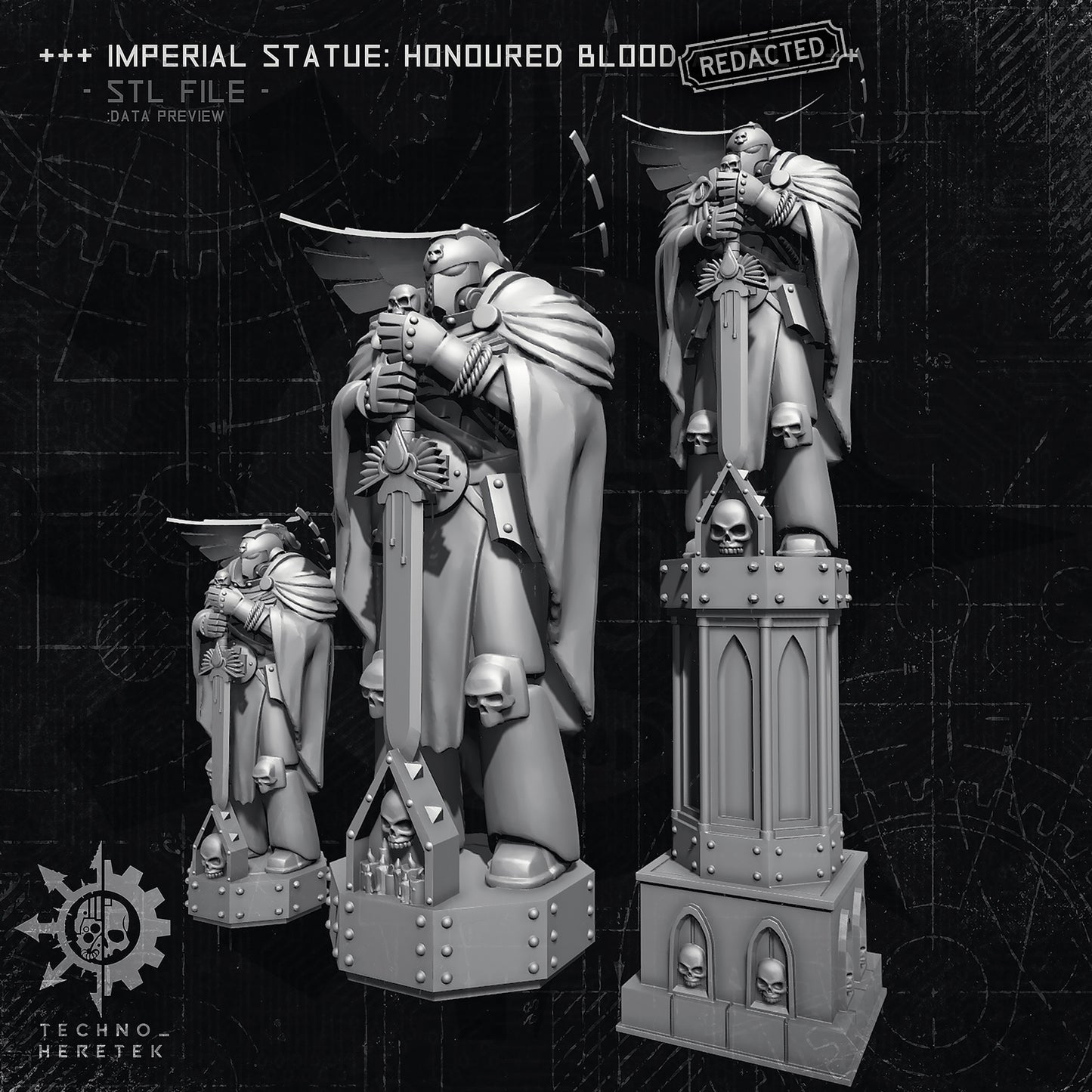 Imperial Statue - Honored Blood Paragon - STL File Pack