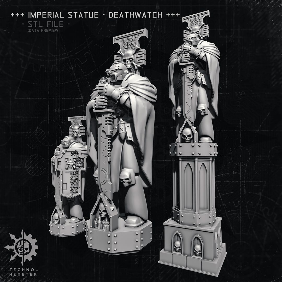 Imperial Statue - Honored Deathwatch Veteran - STL File Pack