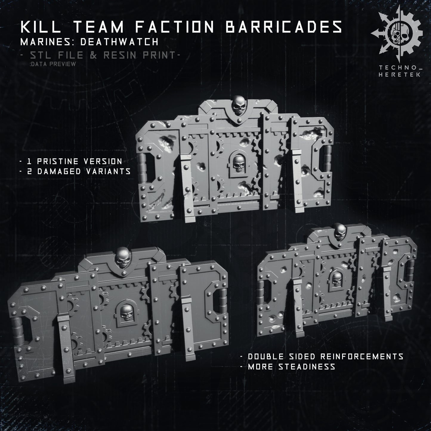 Deathwatch Faction Barricade for Kill Team - STL File Pack