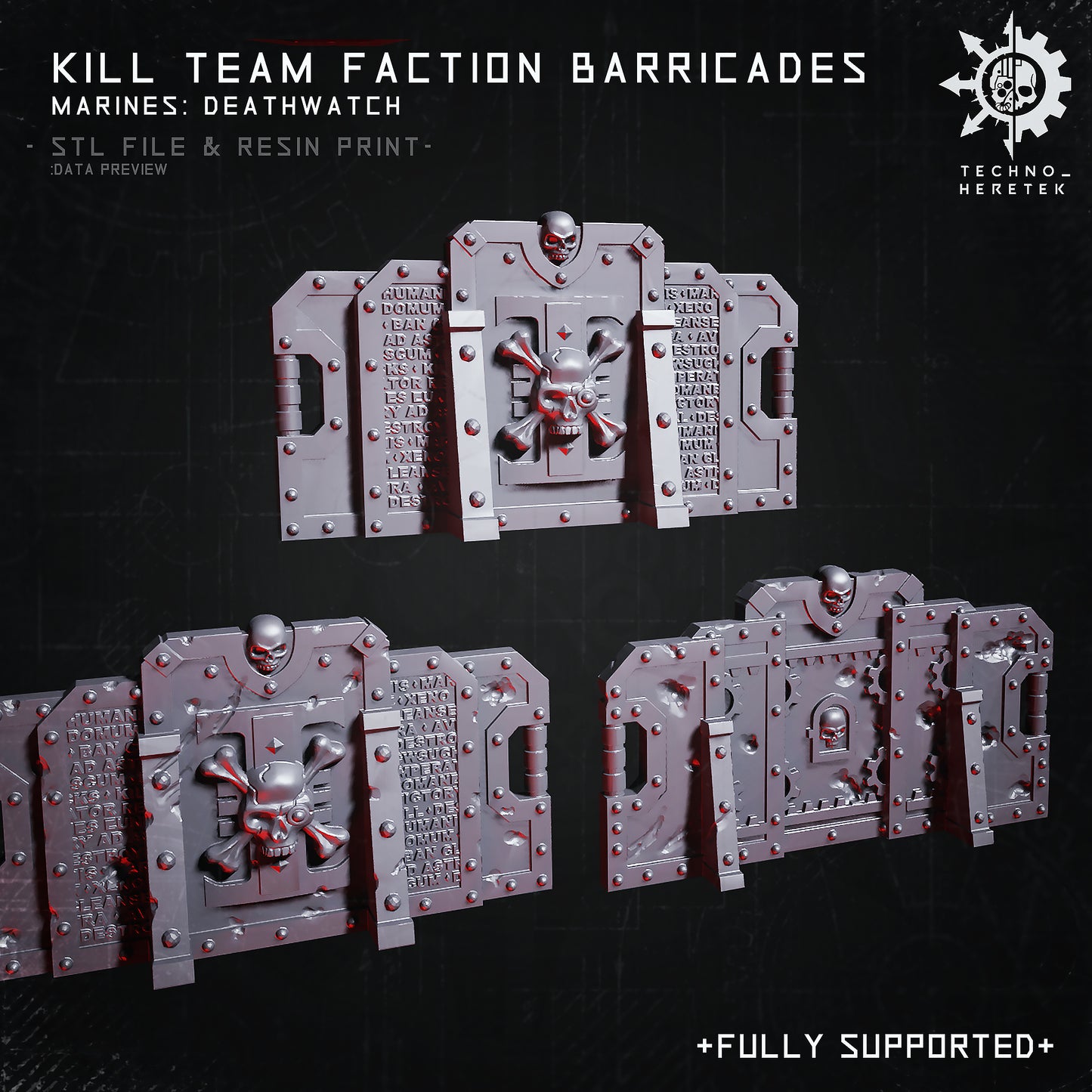 Deathwatch Faction Barricade for Kill Team - STL File Pack