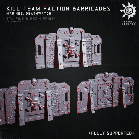 Deathwatch Faction Barricade for Kill Team - STL File Pack