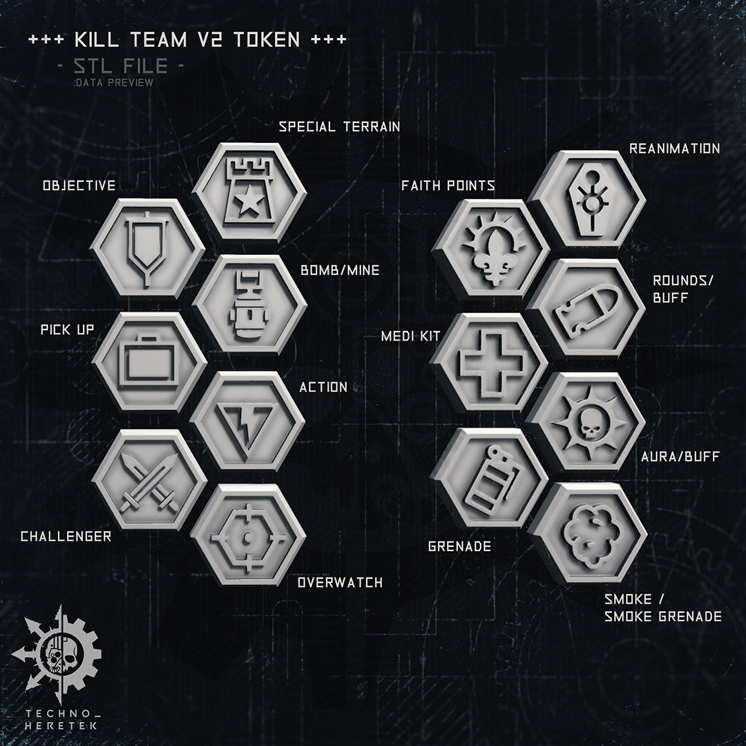 Kill Team 2021 Token Set - STL File Pack