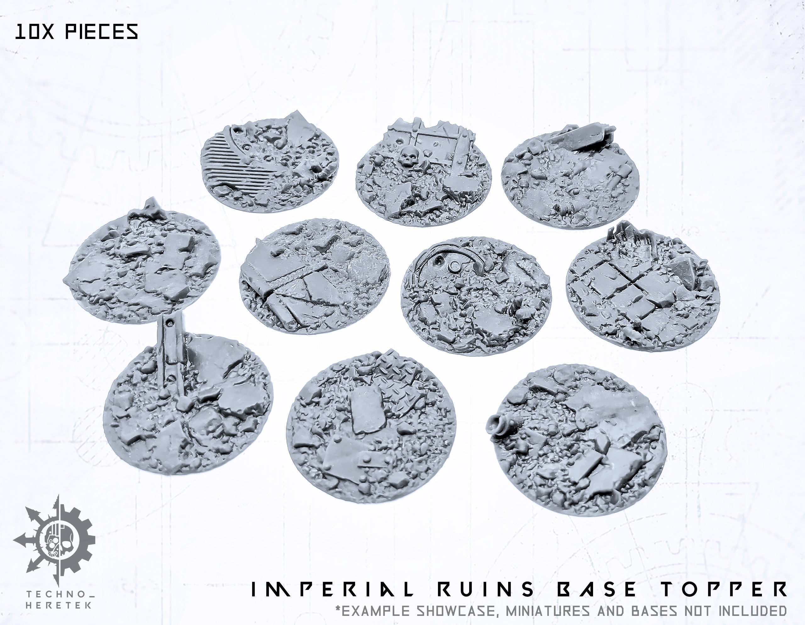 Base Topper Imperium Gothic Ruins - 10x 28,5mm – techno heretek