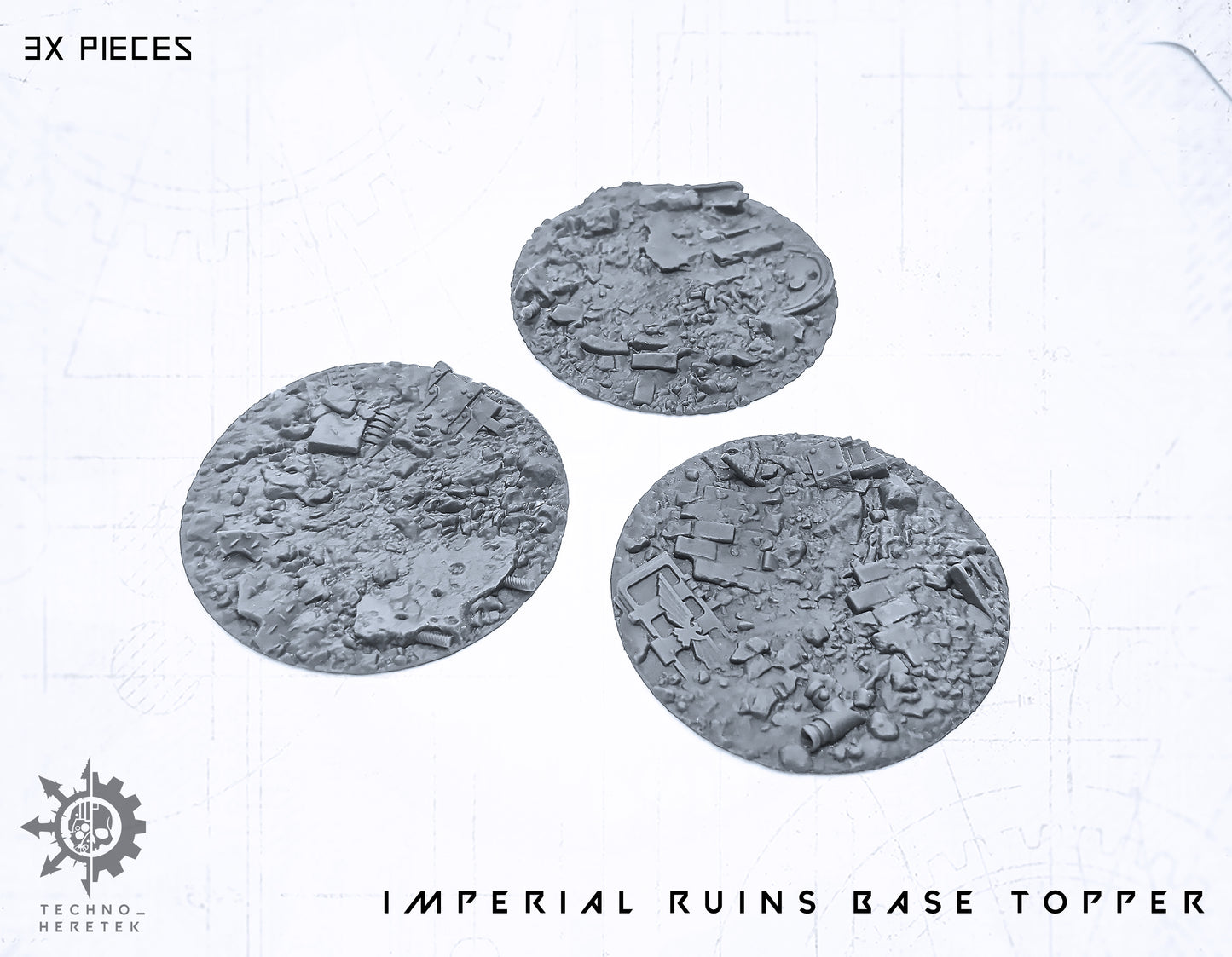 Base Topper Imperium Gothic Ruins - 3x50mm