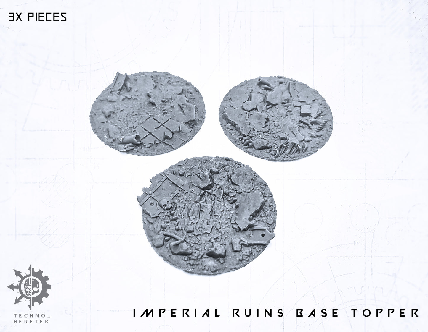 Base Topper Imperium Gothic Ruins - 3x50mm