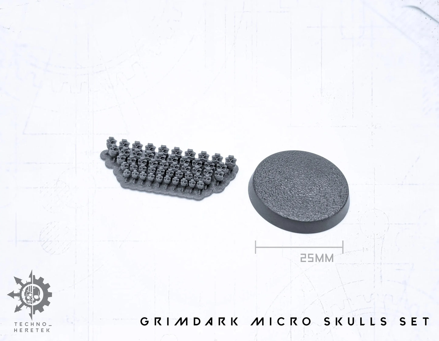 Grimdark Flat MICRO skulls Set