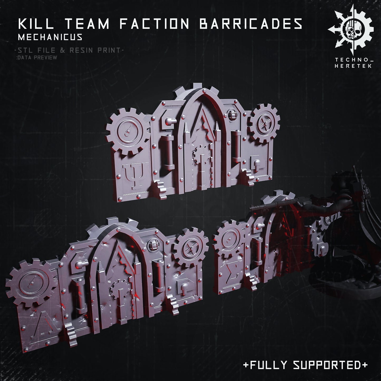 Mechanicus Faction Barricade for Kill team - STL File Pack