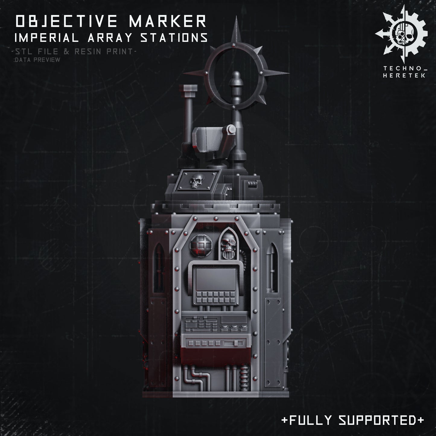 Imperial Objective Marker - Relay Stations  - for Narrative Wargame tabletop