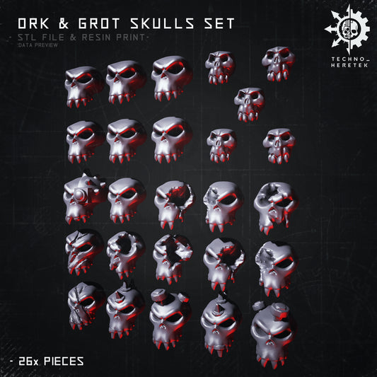 Ork & Grot Skulls Set