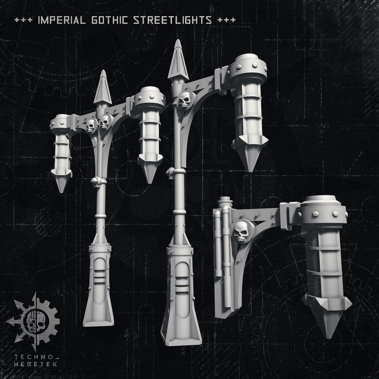 Imperial Gothic Streetlights - STL File Pack
