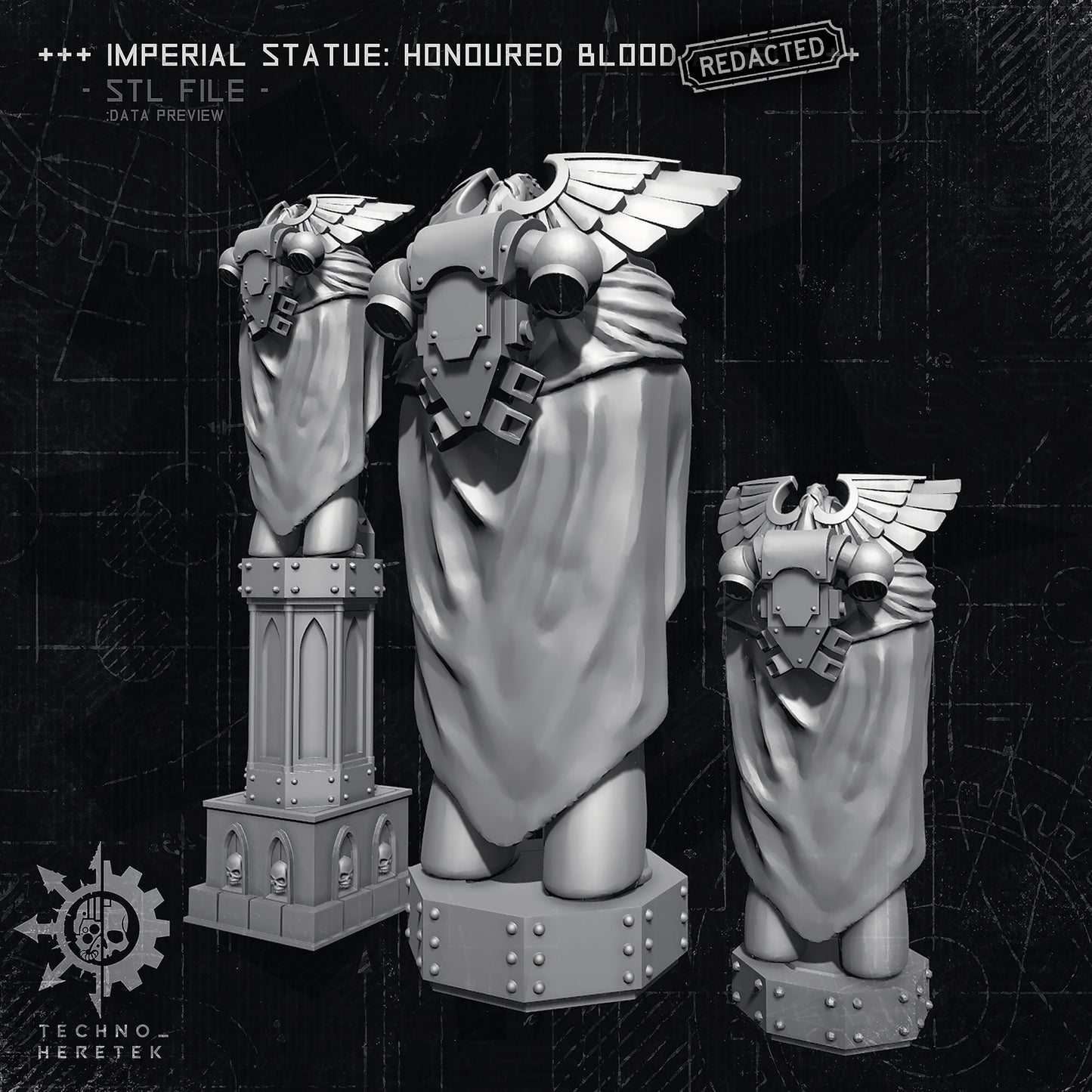 Imperial Statue - Honored Blood Paragon - STL File Pack