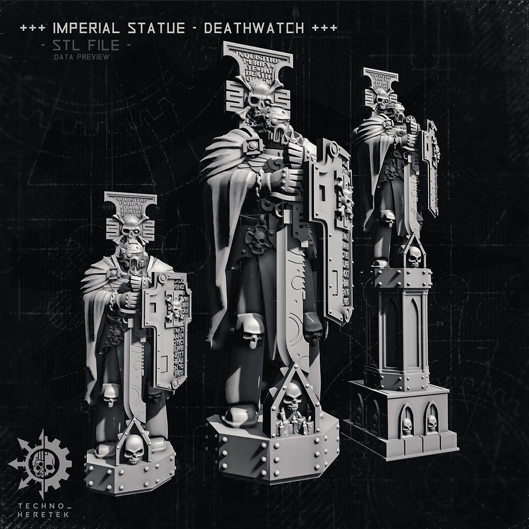 Imperial Statue - Honored Deathwatch Veteran - STL File Pack