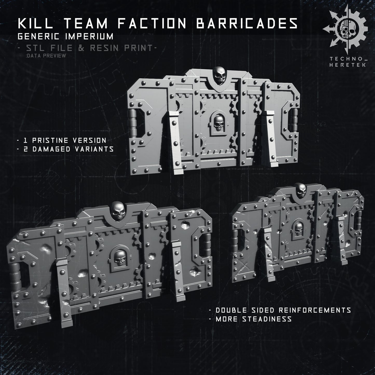 Imperium Faction Faction Barricade for Kill team - STL File Pack
