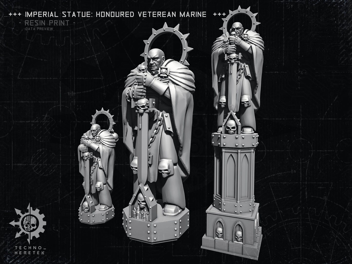 Imperial Statue - Honoured Veteran Marine